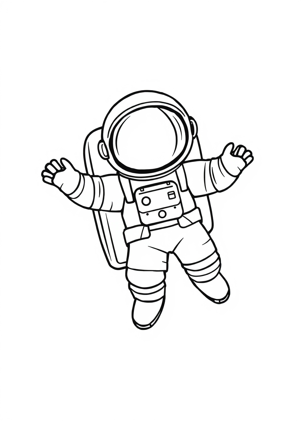 Ausmalbild: Astronaut