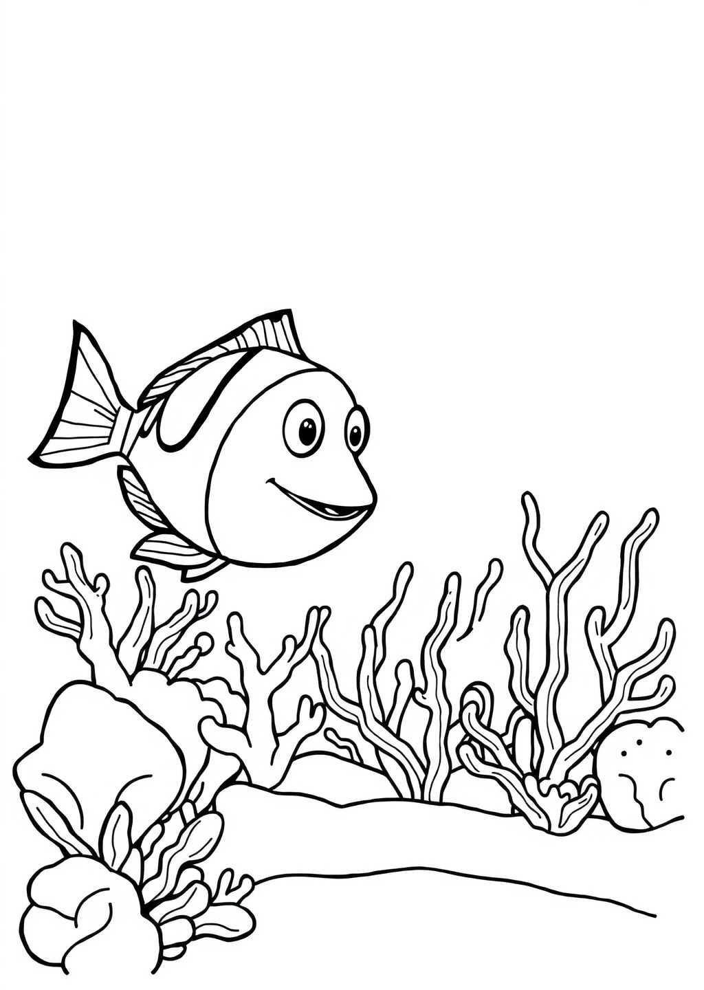 Ausmalbild: Korallenriff