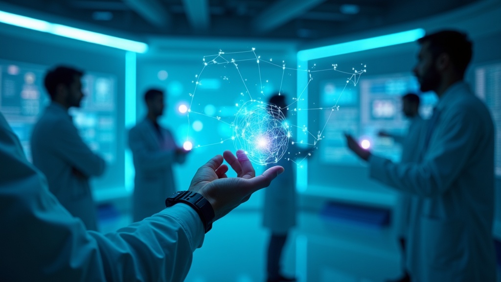 Prototipo de pulsera sEMG de Meta mostrando la interfaz neuronal
