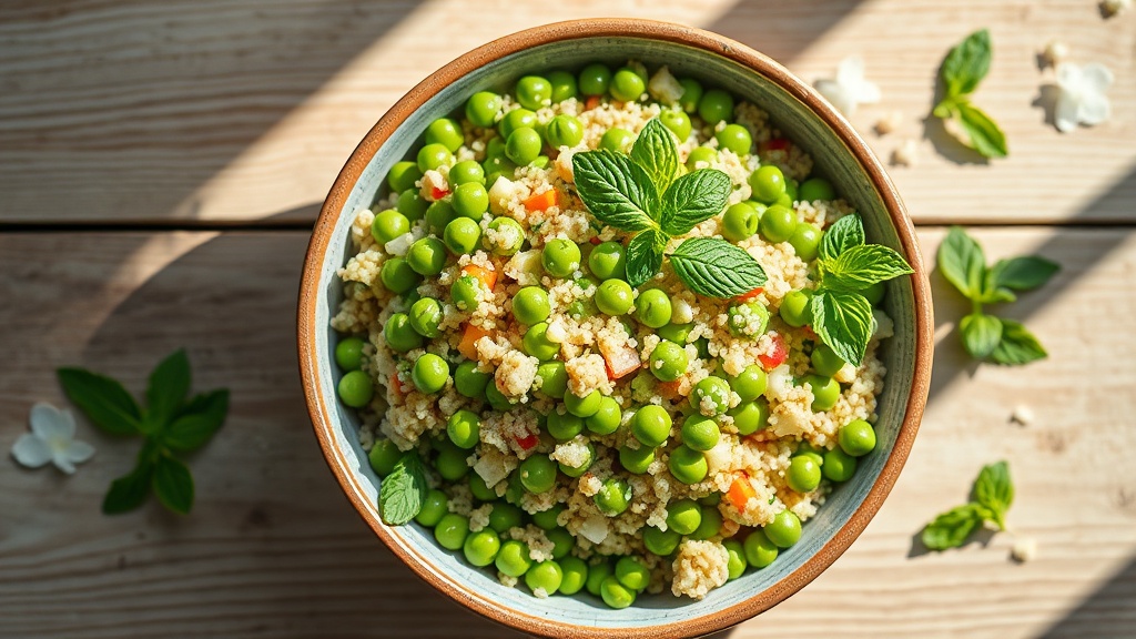 Spring Pea & Mint Quinoa Salad – 10‑Minute No‑Cook Brunch Boost