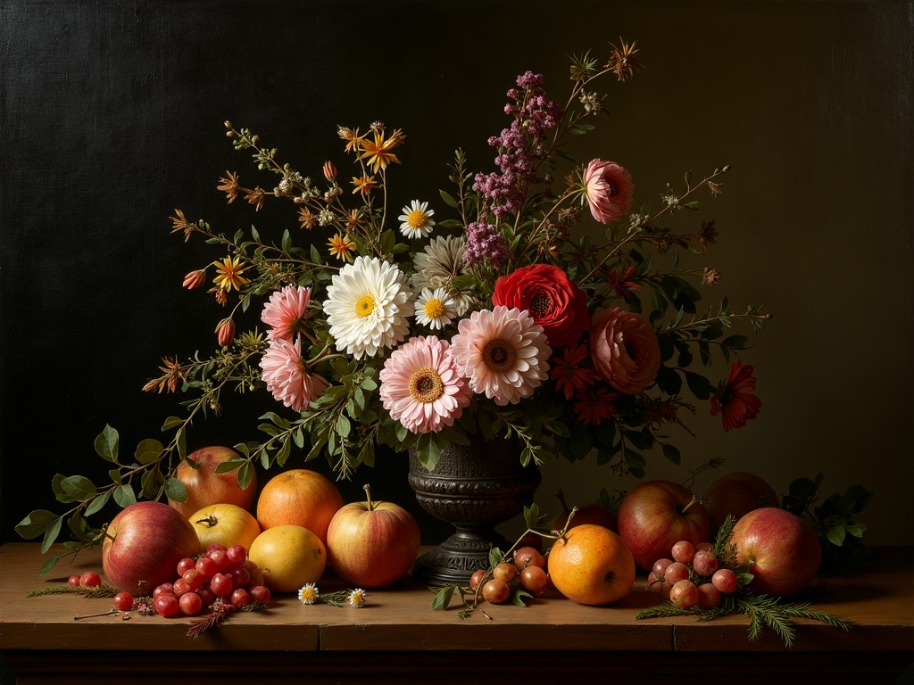 AI Photo to Renaissance Oil Painting - Still Life