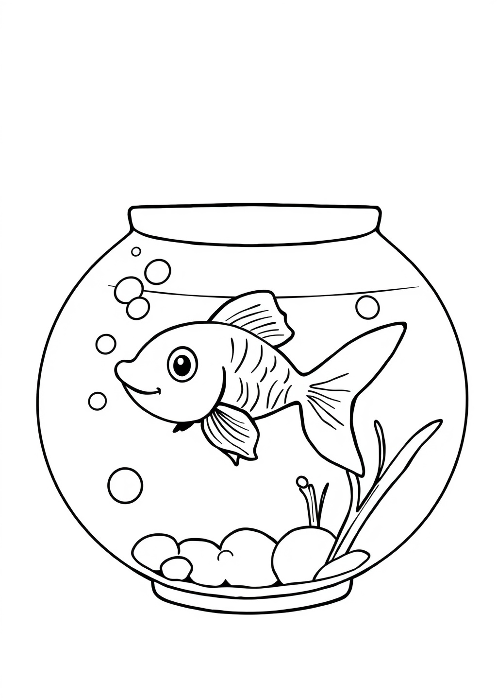 Ausmalbild: Goldfisch