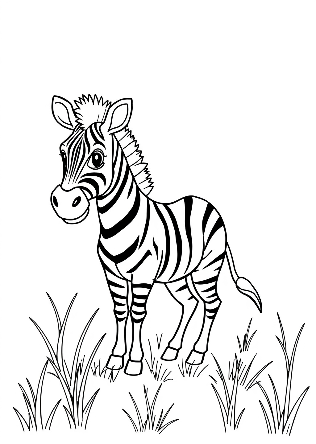 Ausmalbild: Zebra
