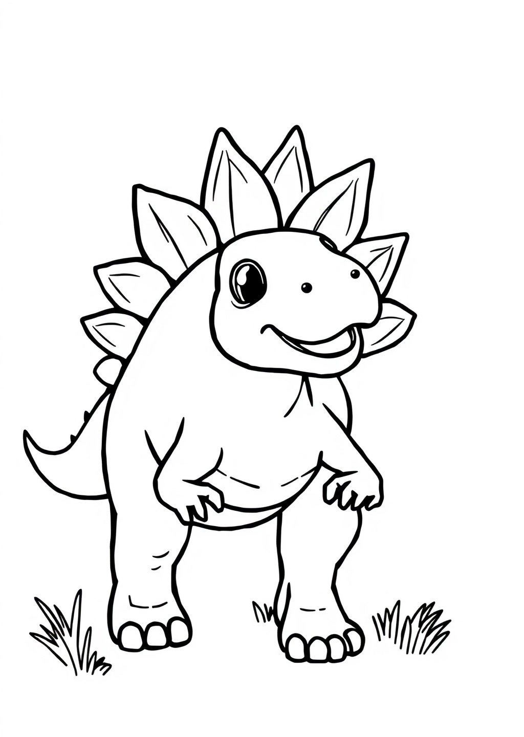 Ausmalbild: Stegosaurus