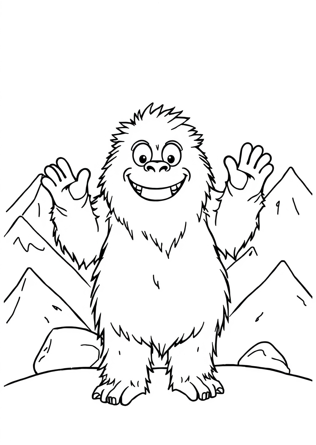 Ausmalbild: Yeti
