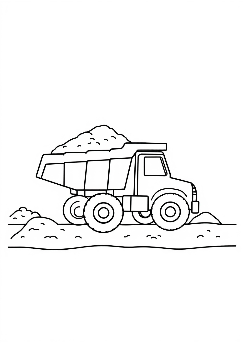 Ausmalbild: Muldenkipper