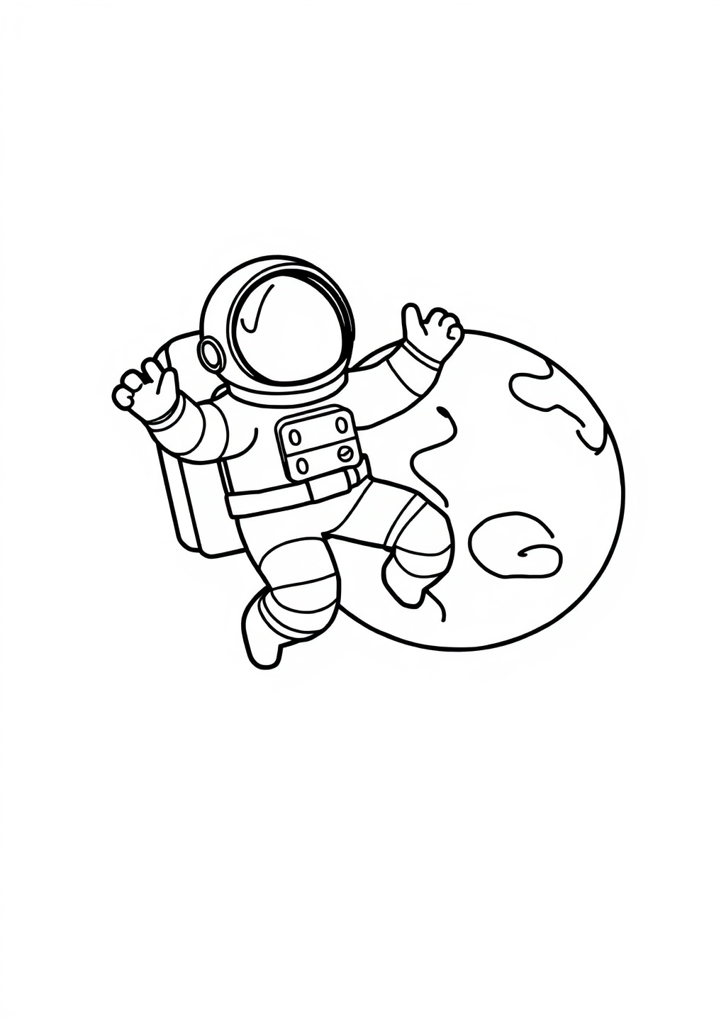Ausmalbild: Astronaut