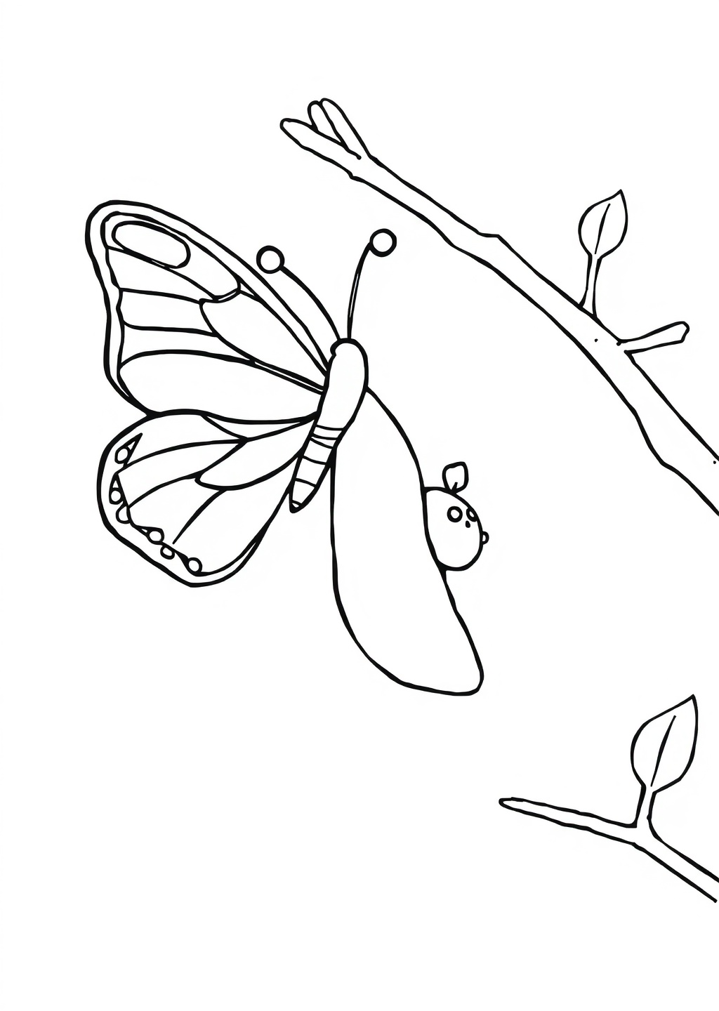 Ausmalbild: Schmetterling