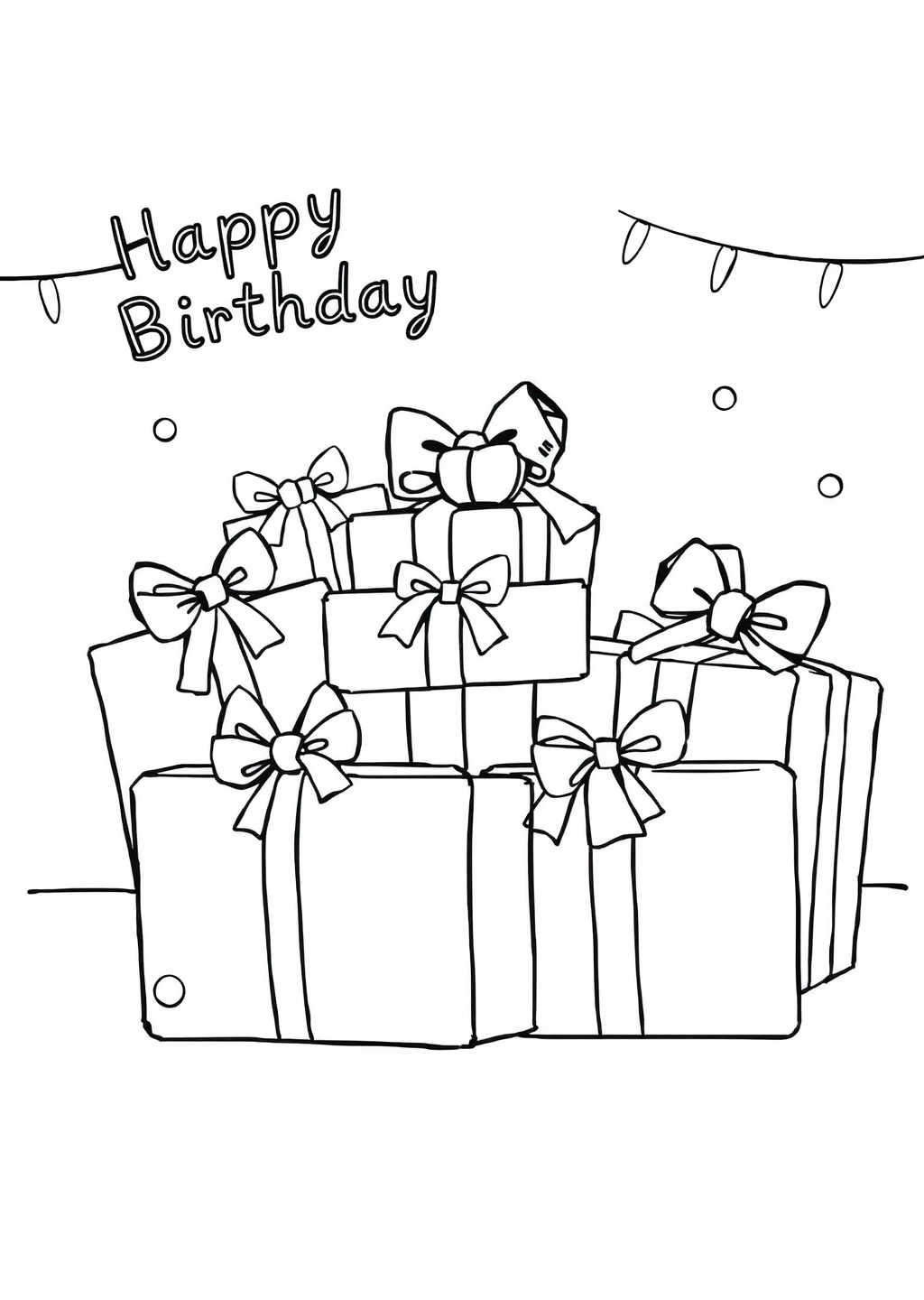 Ausmalbild: Geschenke