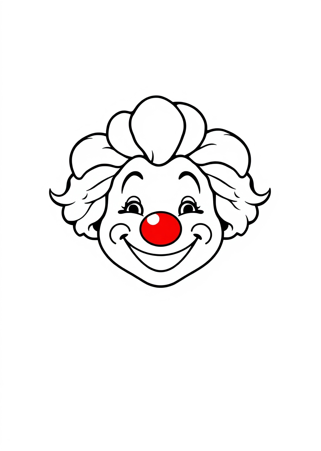 Ausmalbild: Clown-Gesicht