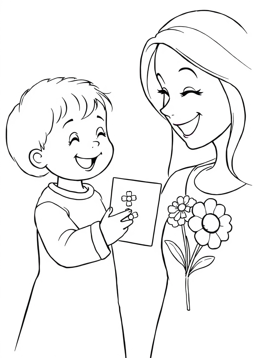 Ausmalbild: Muttertag
