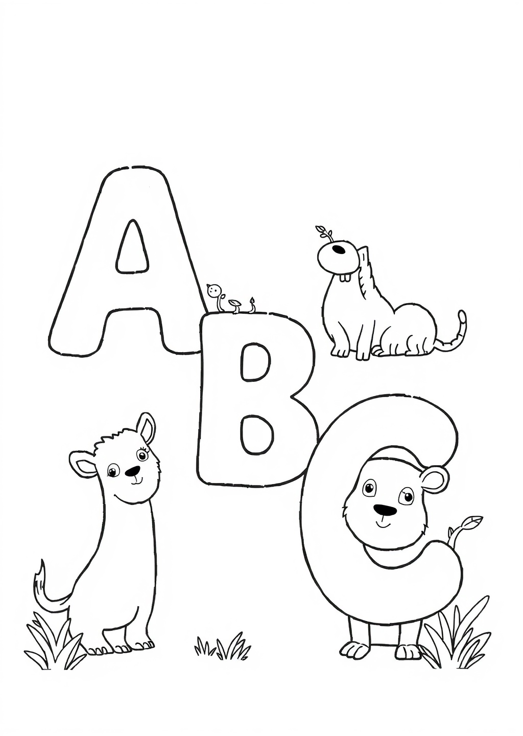 Ausmalbild: ABC-Alphabet