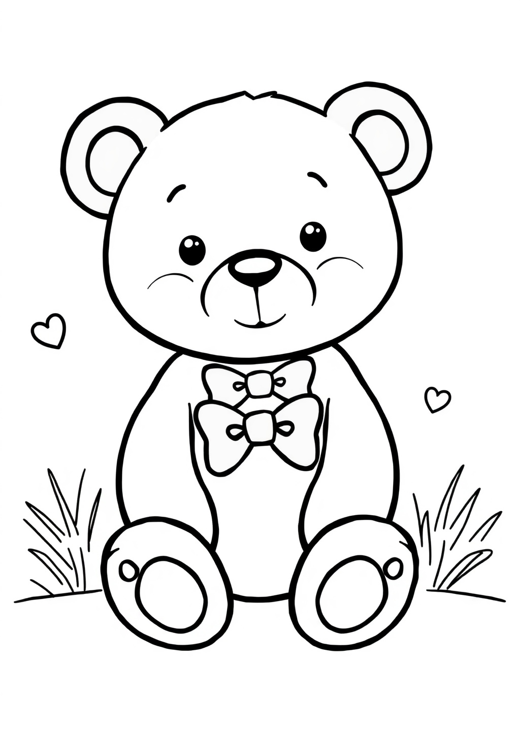 Ausmalbild: Teddybär