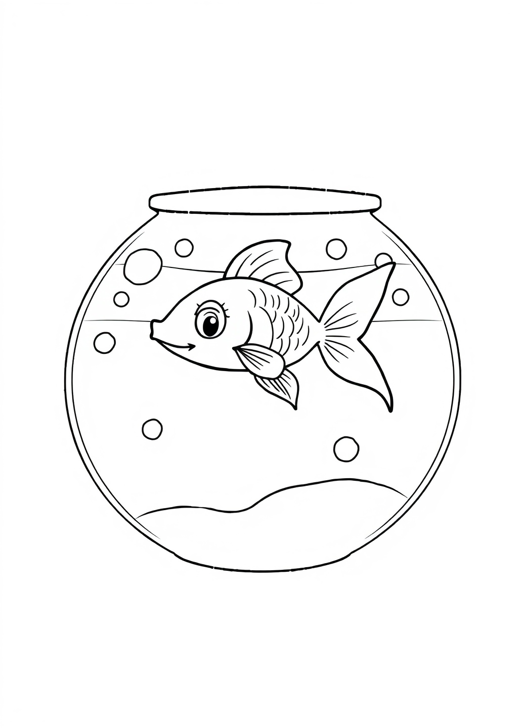 Ausmalbild: Goldfisch