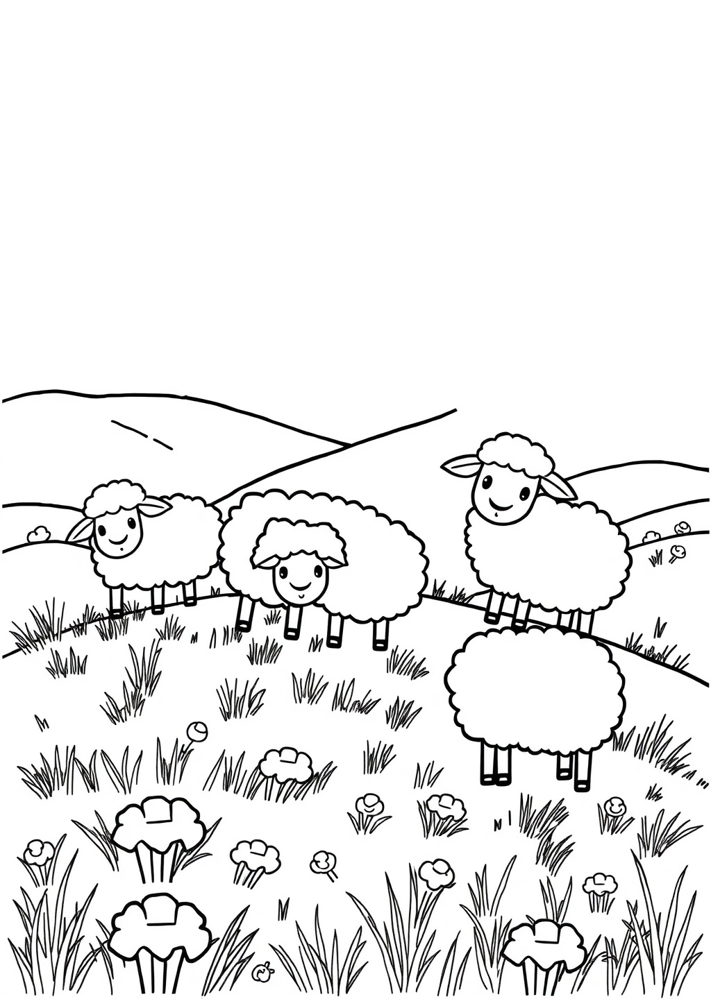 Ausmalbild: Schaf