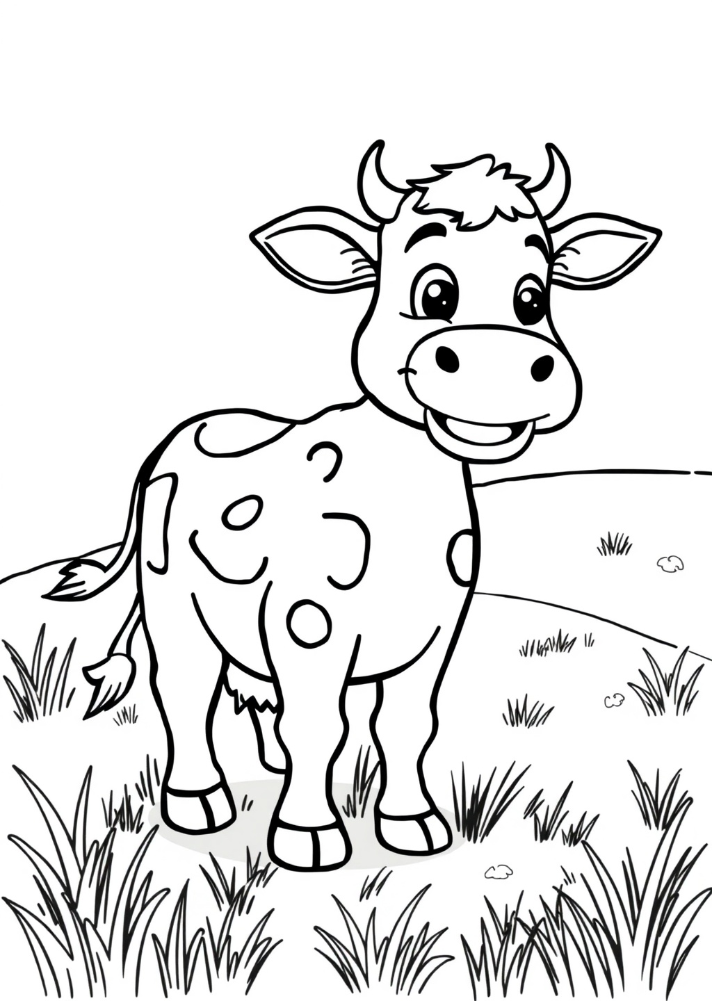 Ausmalbild: Kuh