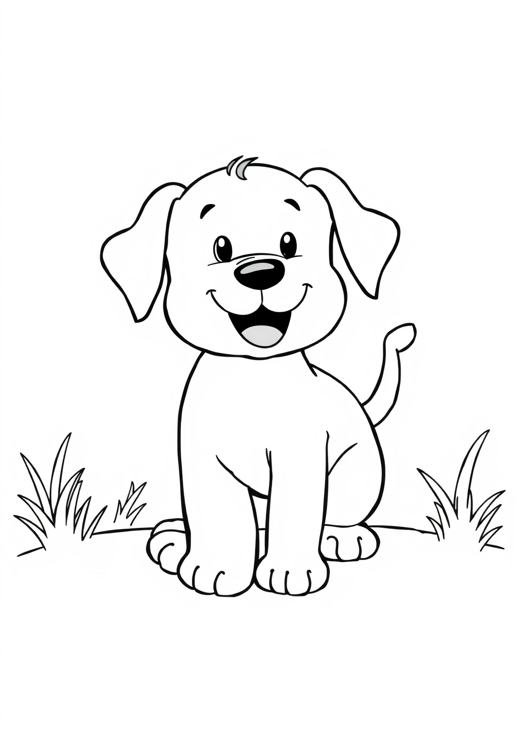 Ausmalbild: Hund