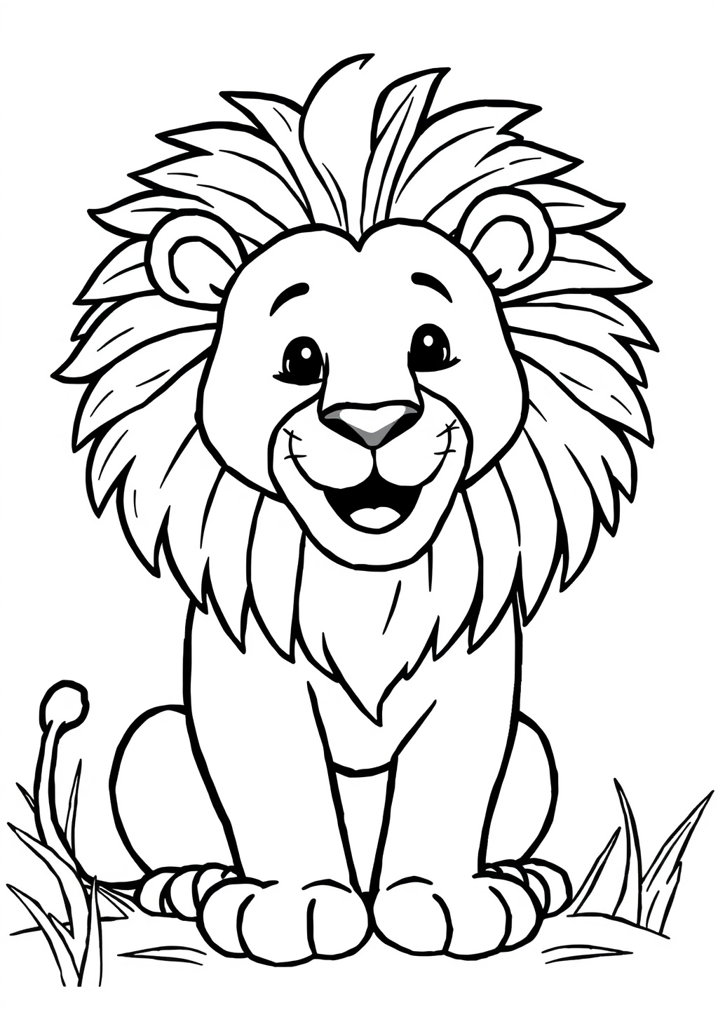 Ausmalbild: Löwe