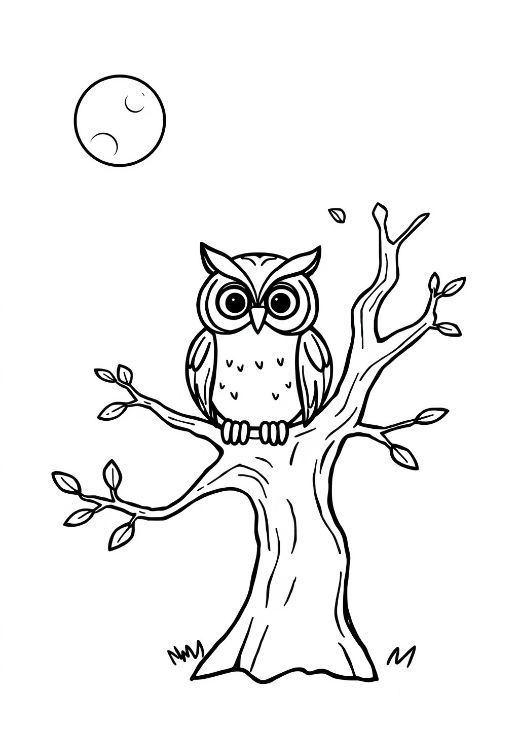 Ausmalbild: Eule