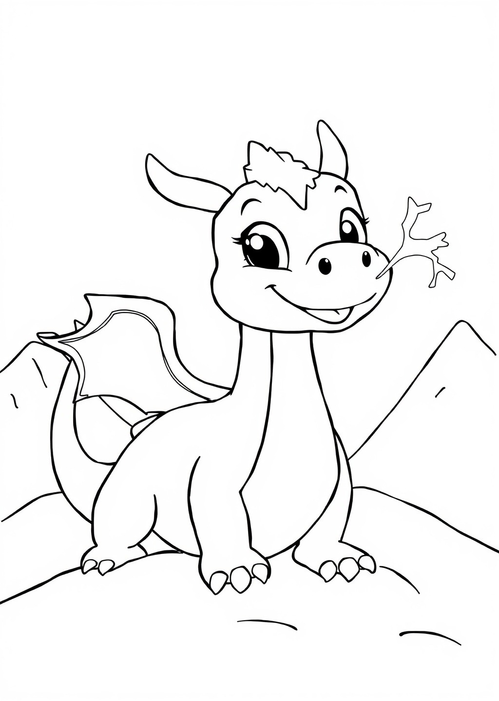 Ausmalbild: Eisdrache