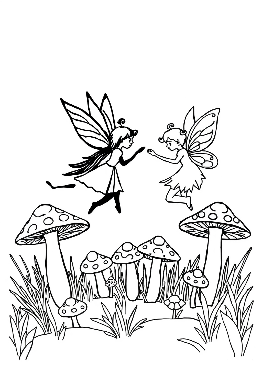 Ausmalbild: Feenring