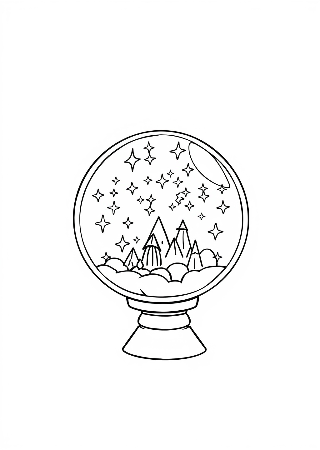 Ausmalbild: Kristallkugel