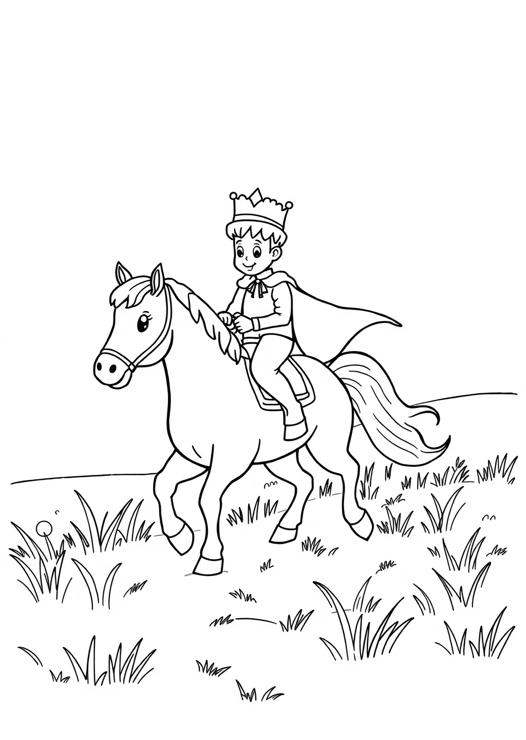 Ausmalbild: Prinz