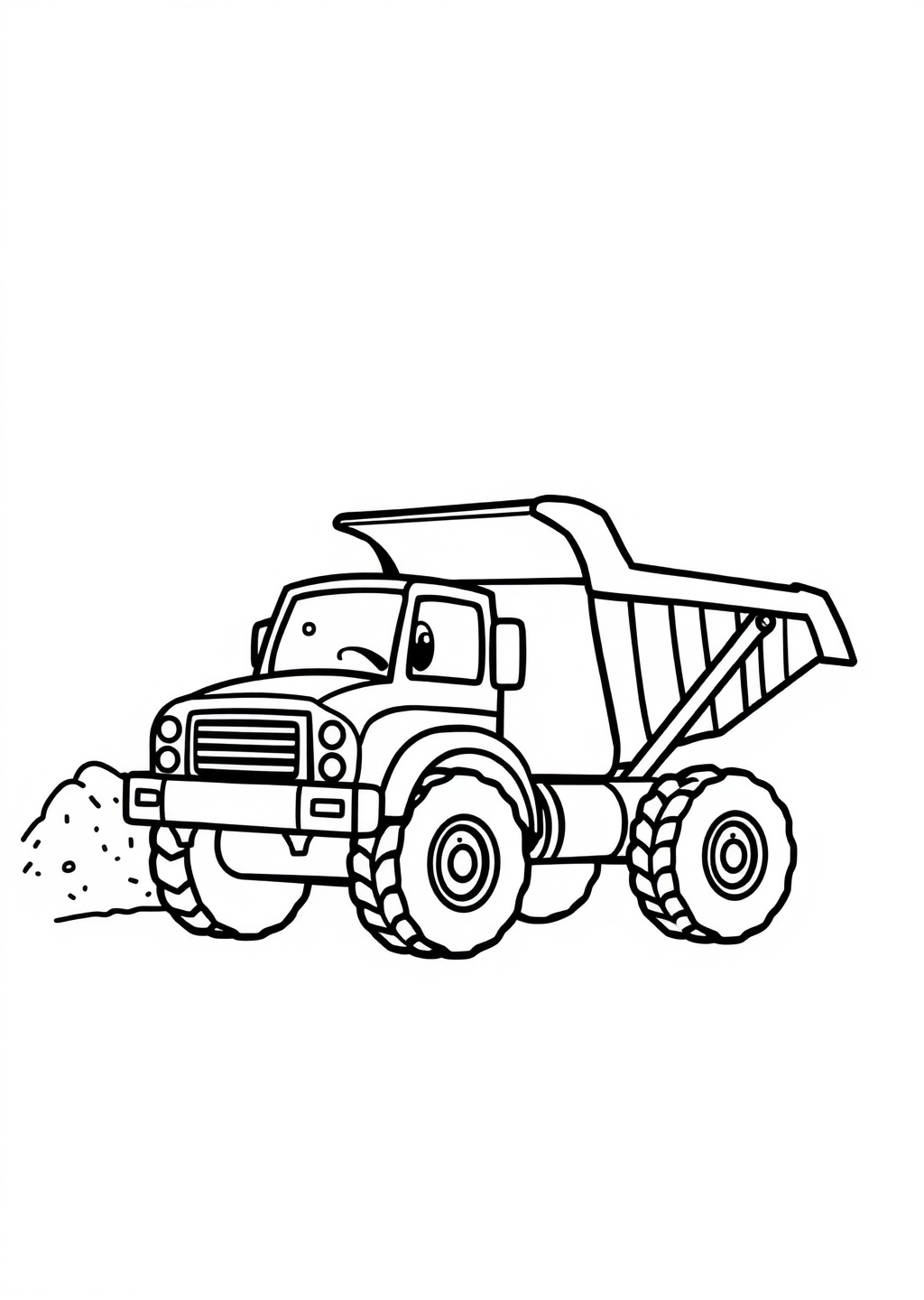 Ausmalbild: Muldenkipper