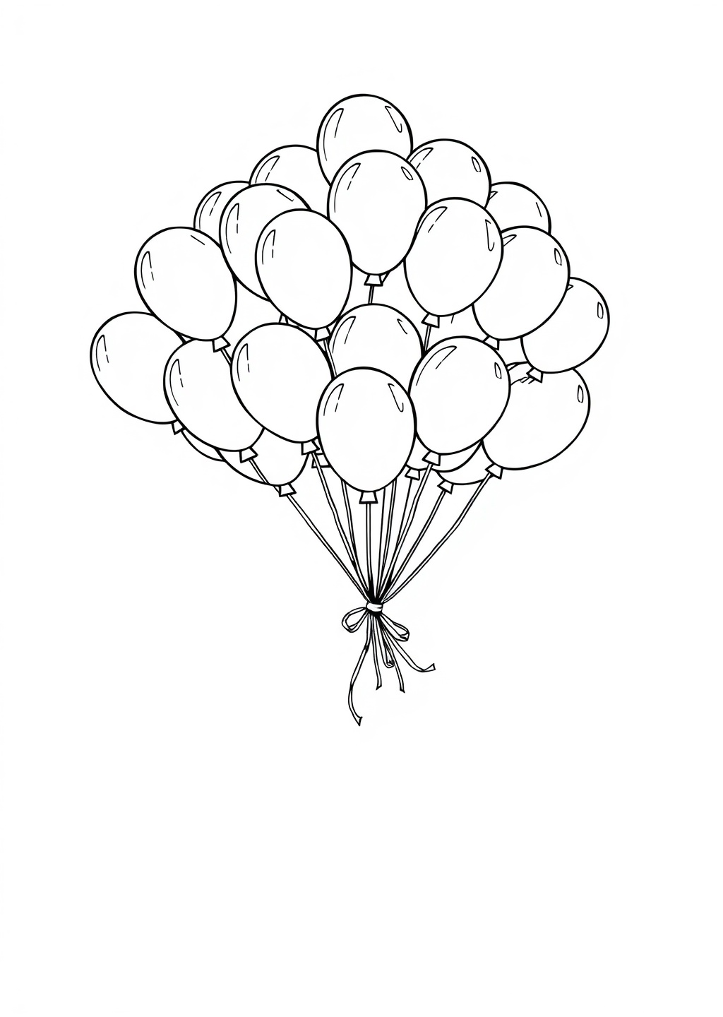 Ausmalbild: Luftballons