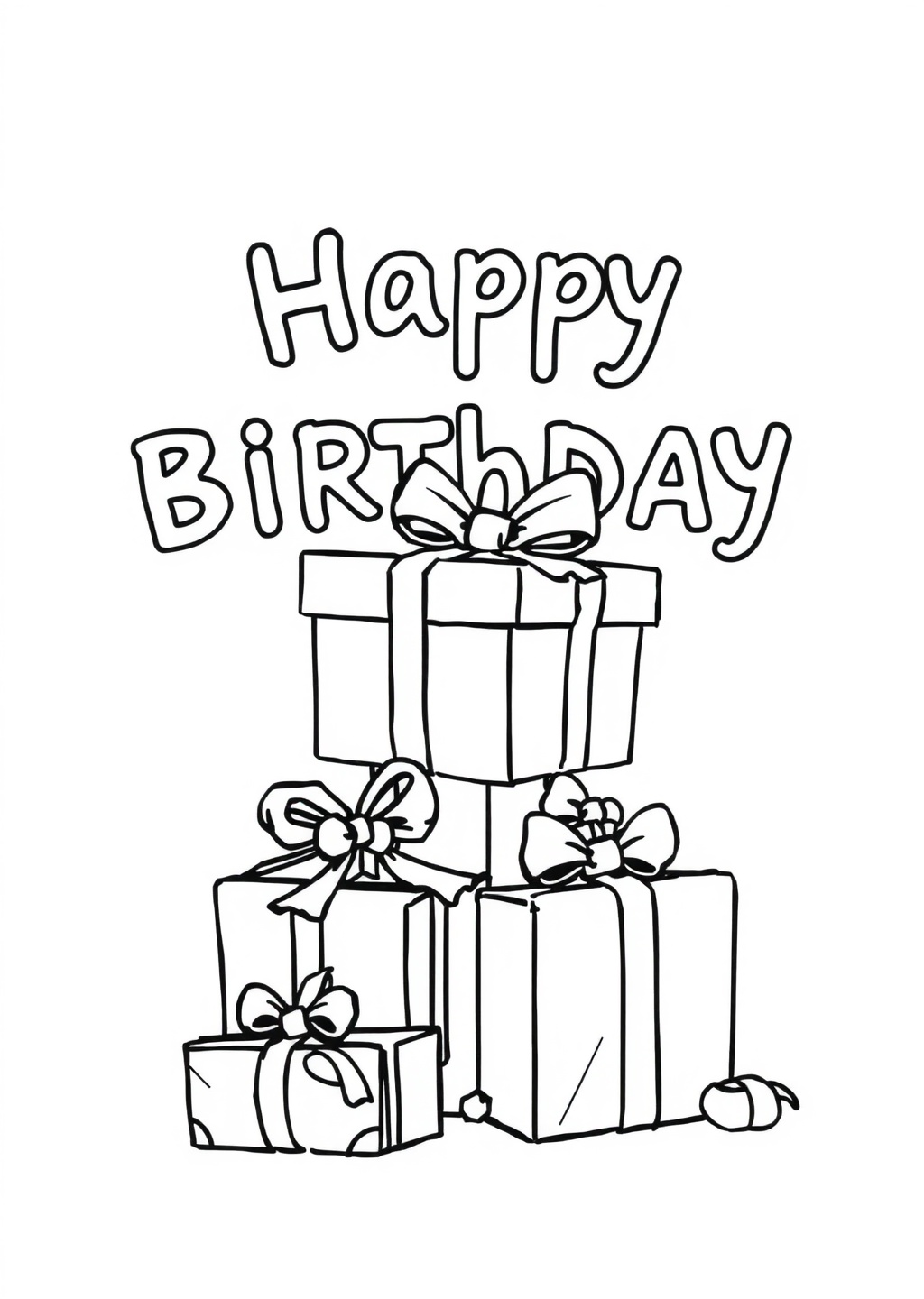 Ausmalbild: Geschenke