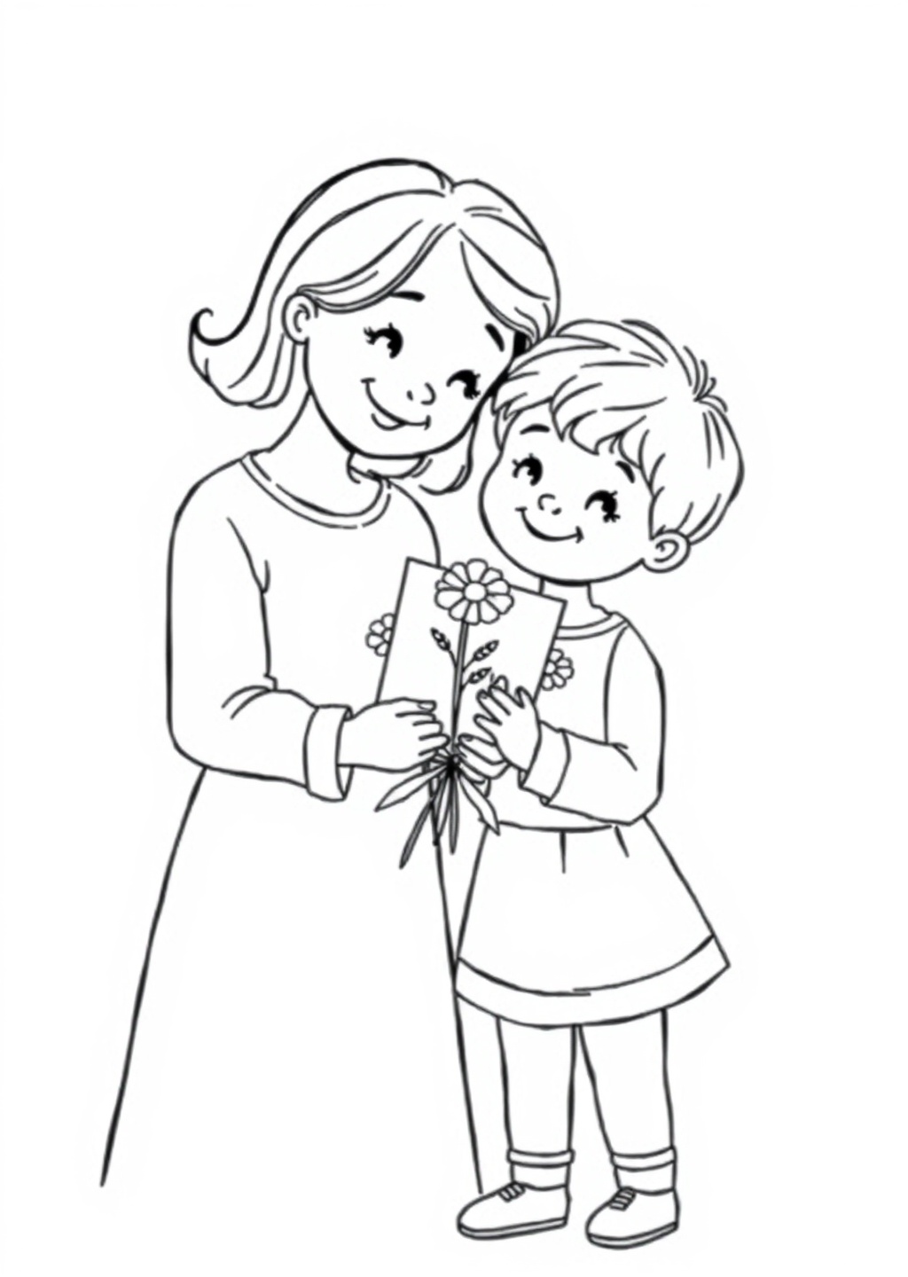 Ausmalbild: Muttertag