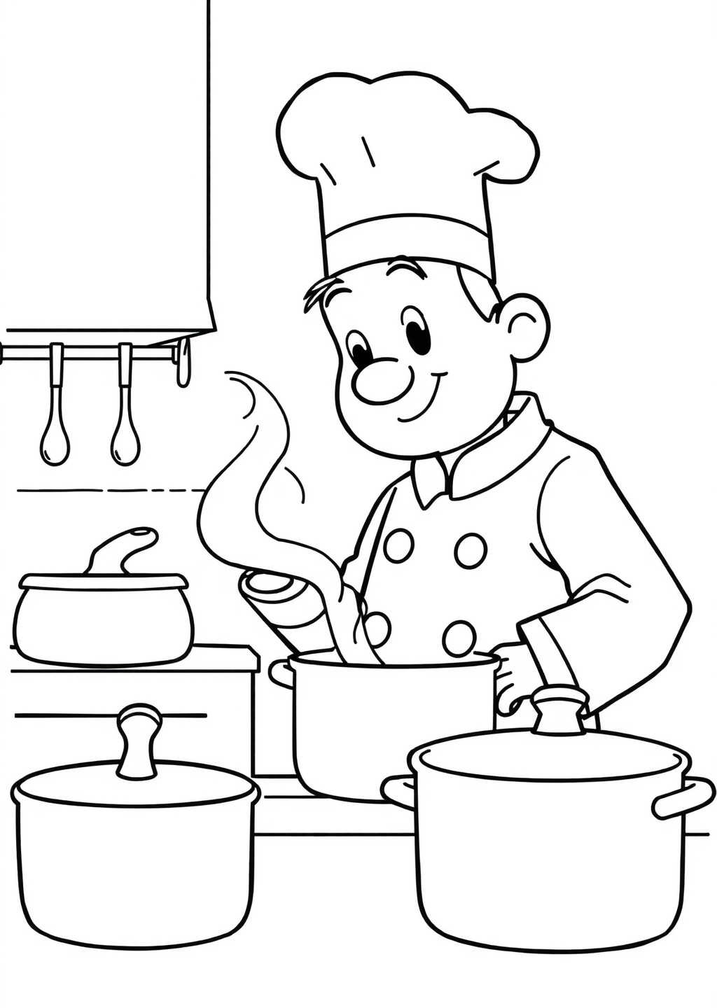 Ausmalbild: Koch