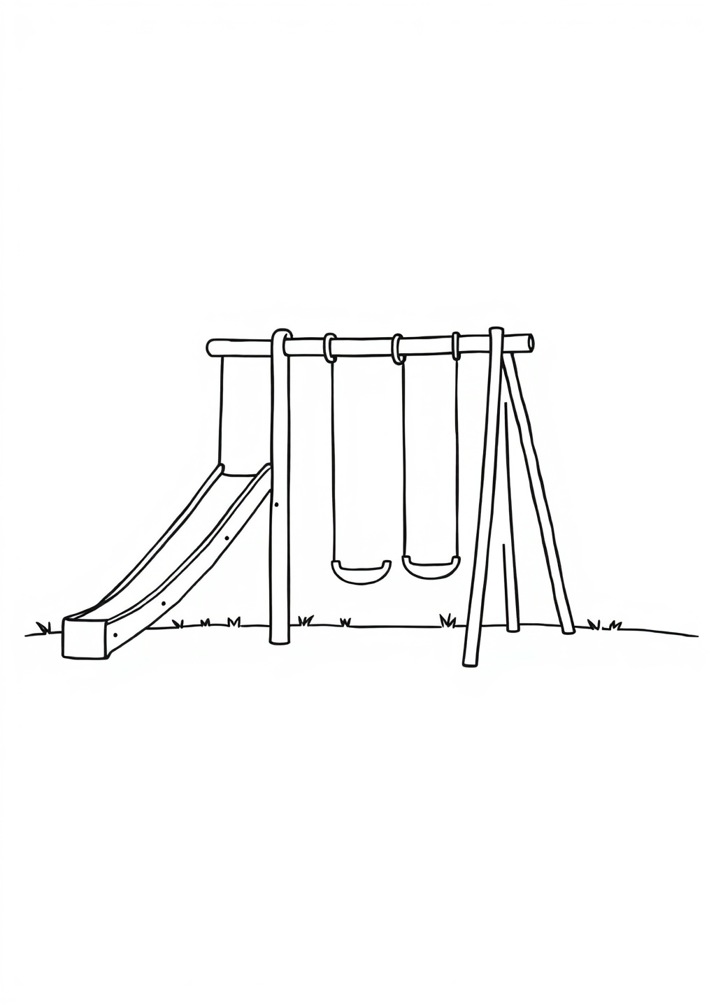 Ausmalbild: Spielplatz