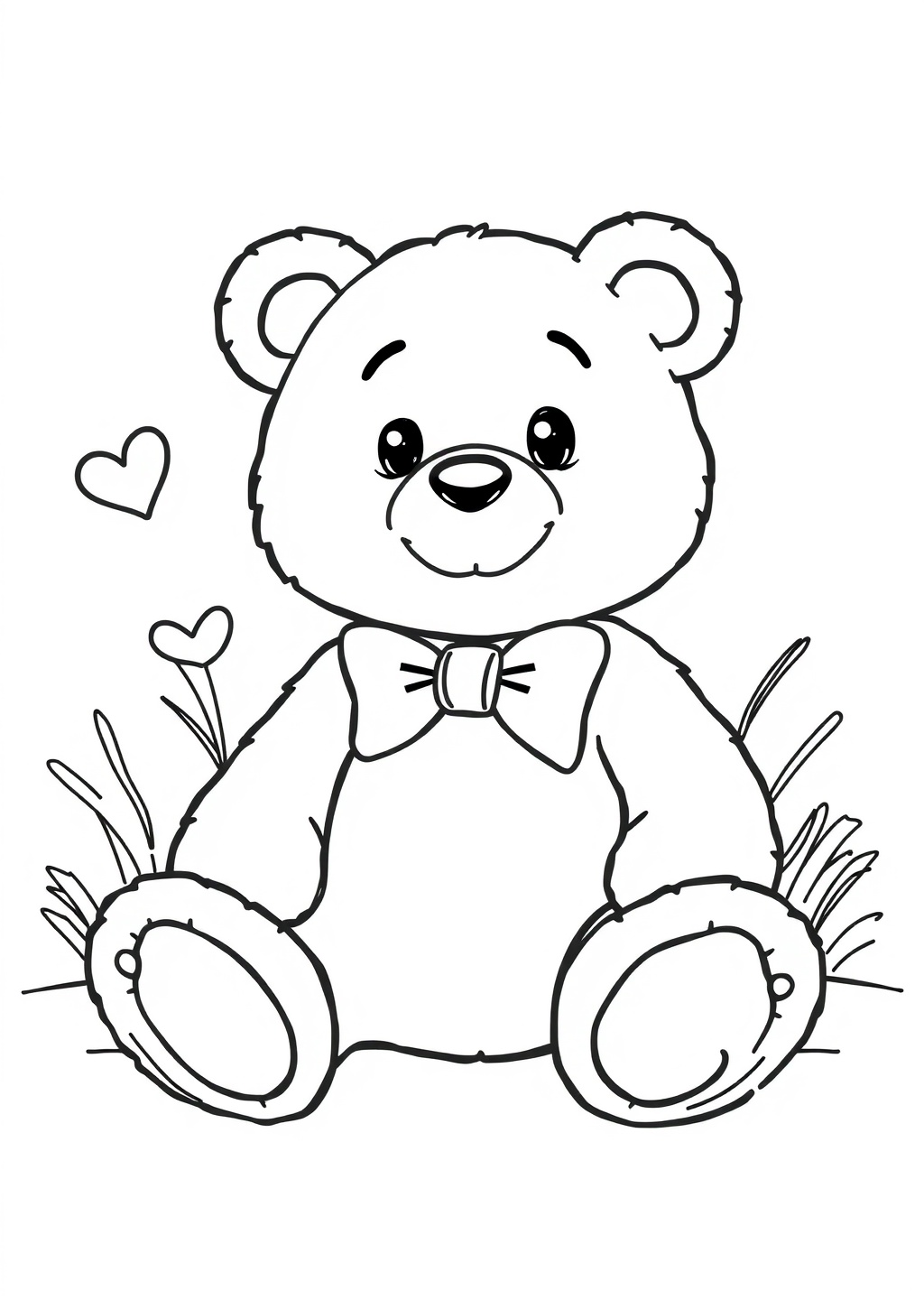 Ausmalbild: Teddybär