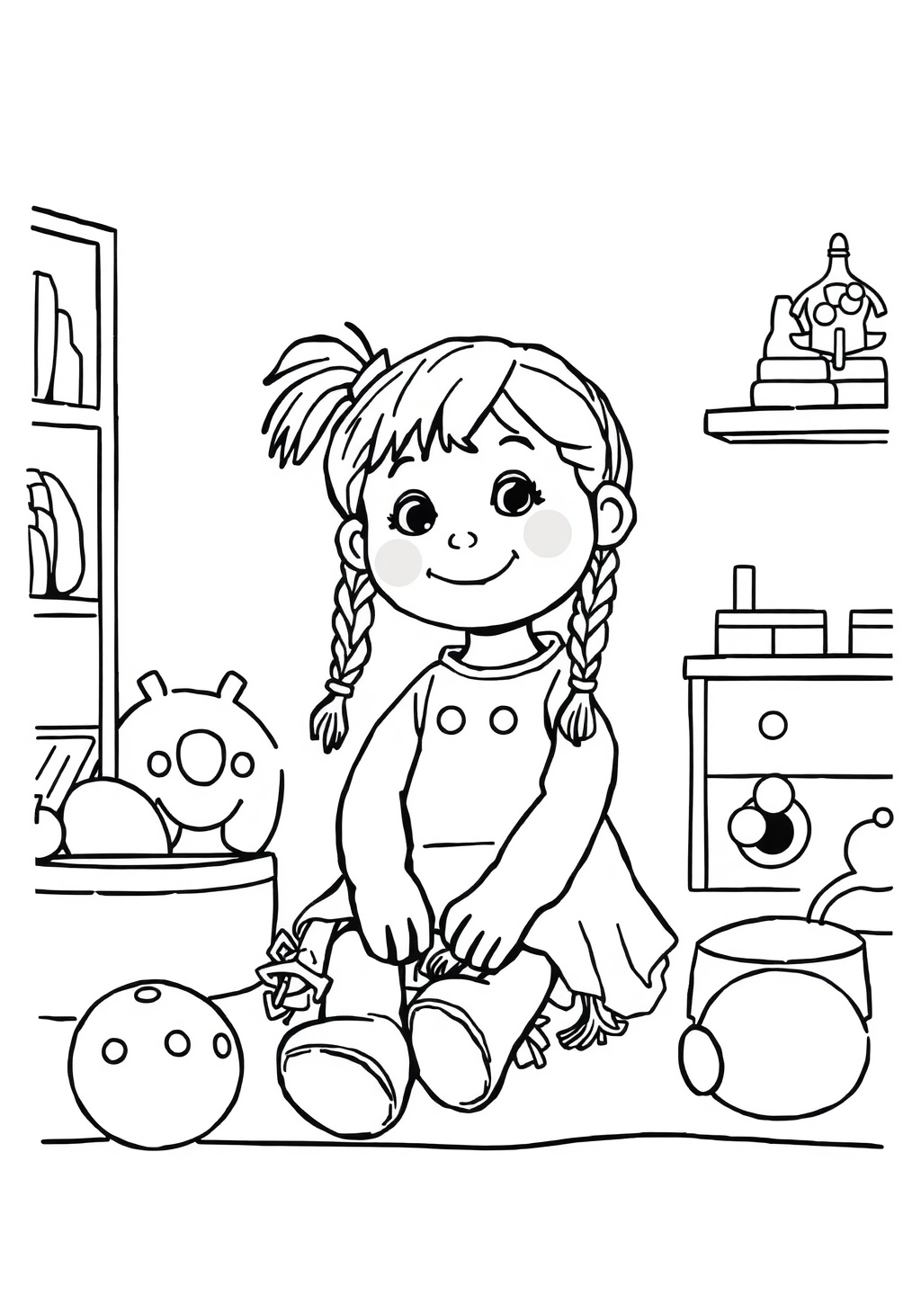 Ausmalbild: Puppe