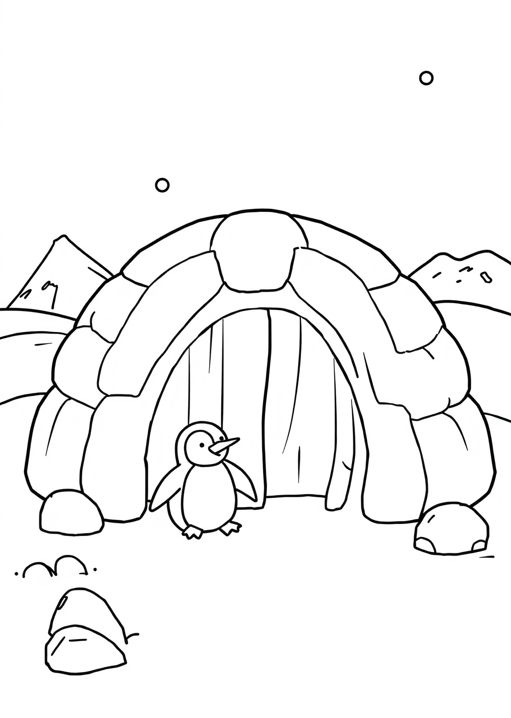 Ausmalbild: Iglu