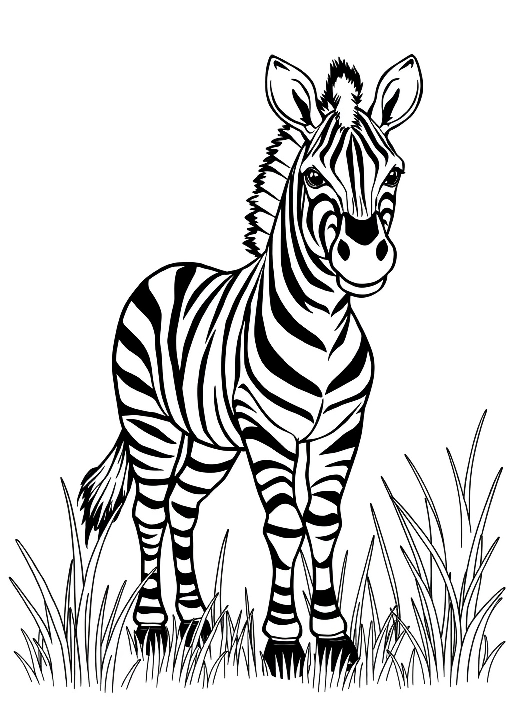 Ausmalbild: Zebra