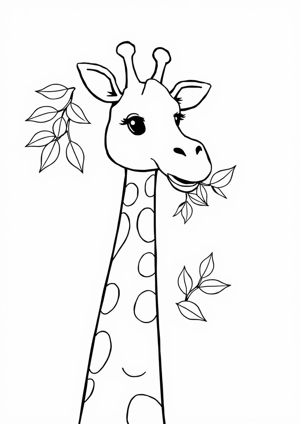 Ausmalbild: Giraffe