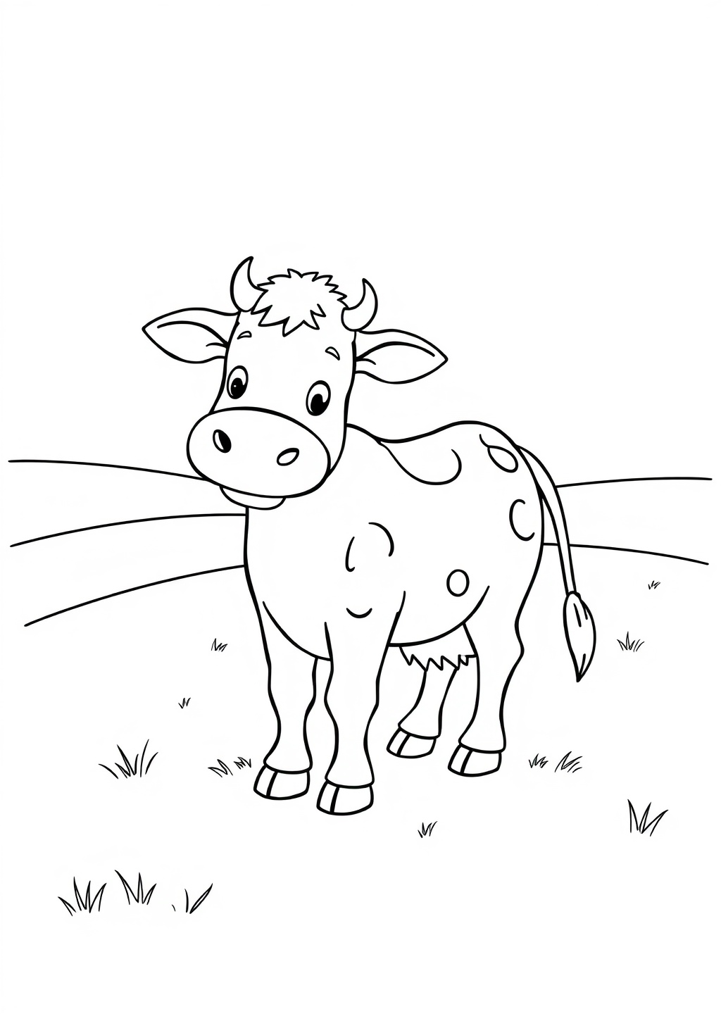 Ausmalbild: Kuh