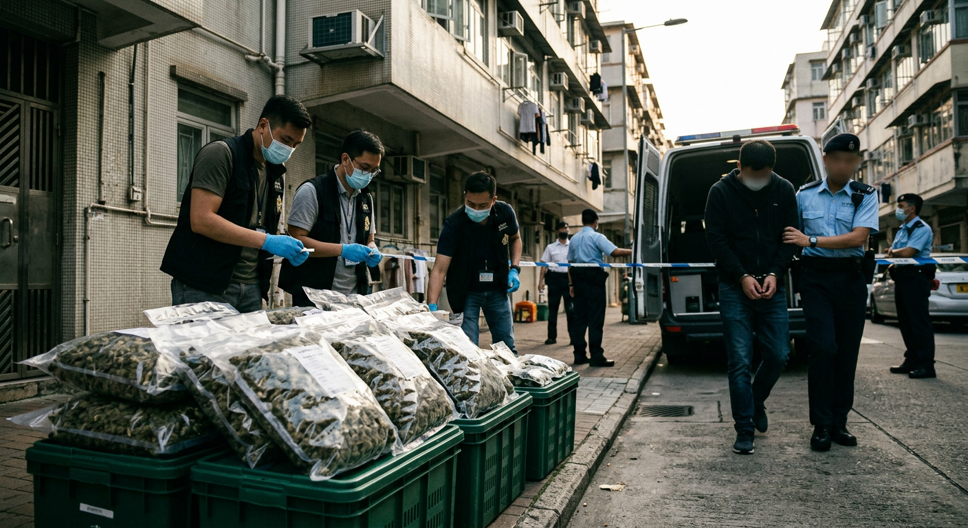 $210,000 cannabis seized in Tai Po, man arrested for drug trafficking - The Standard (HK)
