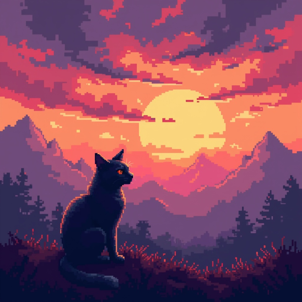 purple-orange-sunset-background-with-cat-thinking-cgo15laqxn