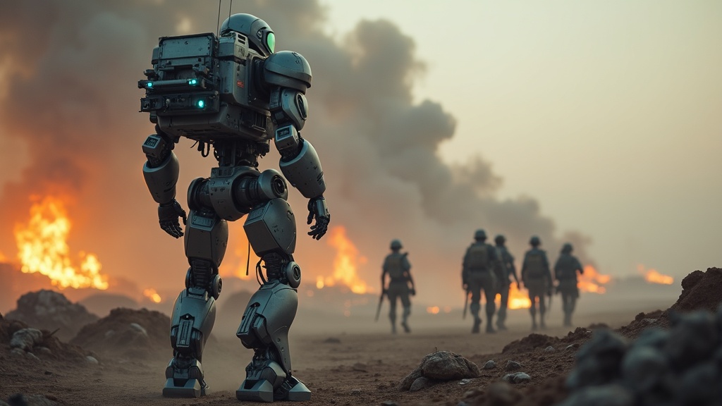 Phantom MK-1 robot humanoide operando en entorno industrial y militar