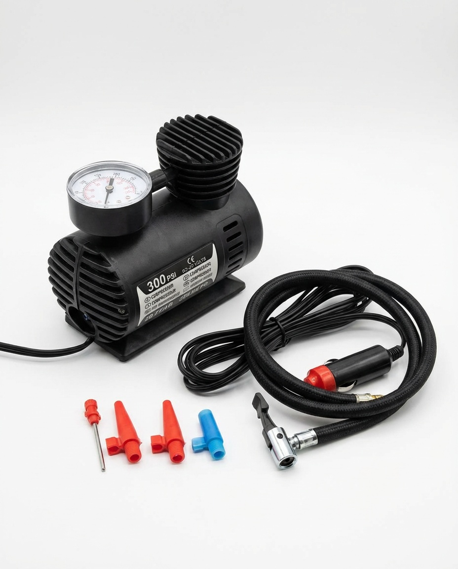 Mini Compresor de Aire Portatil 12V — Infla Llantas en Minutos