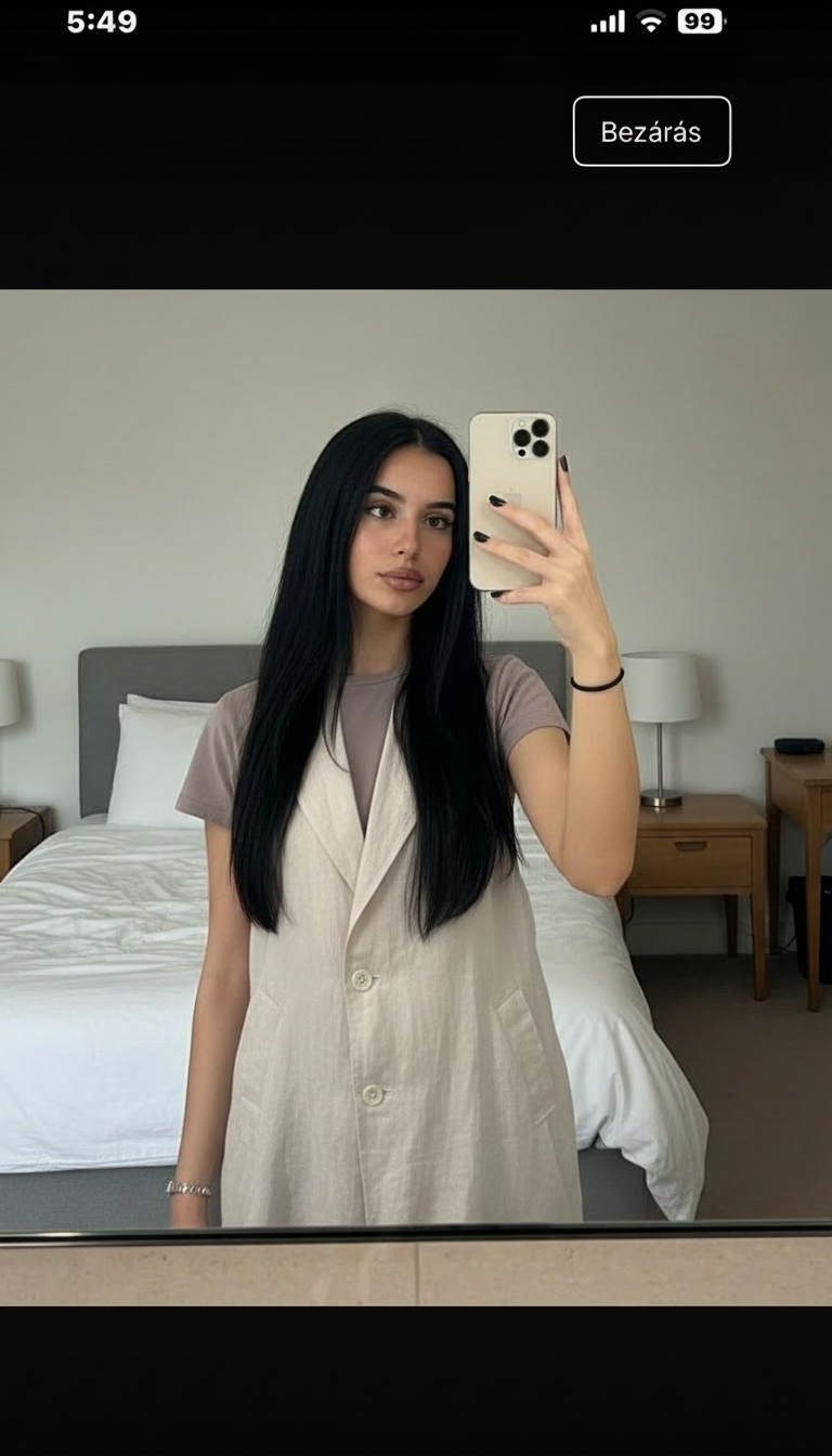 AI-enhanced button-down shirt photo for Vinted listing