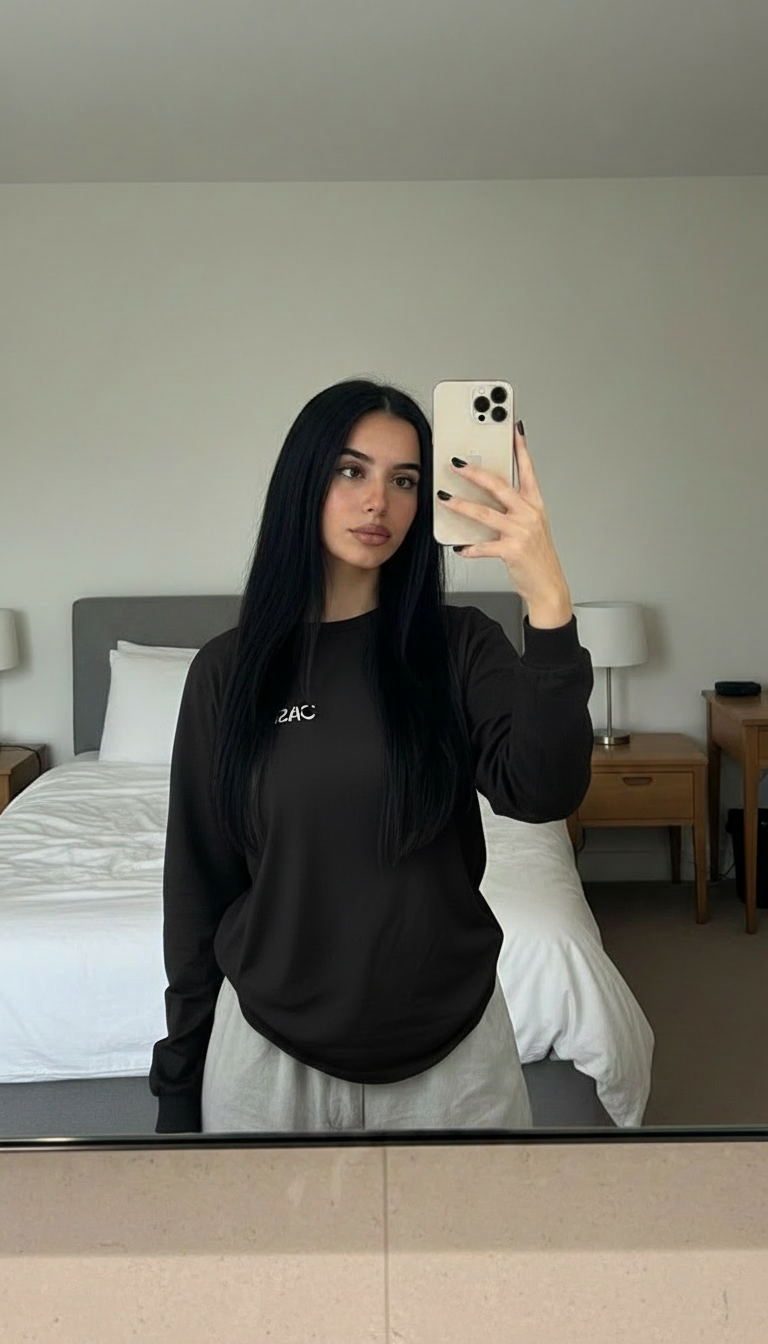 AI-enhanced long sleeve t-shirt photo for Vinted listing