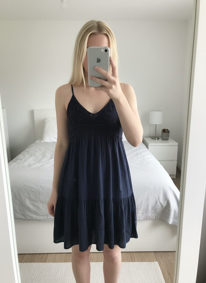 AI-enhanced dress photo for Vinted listing