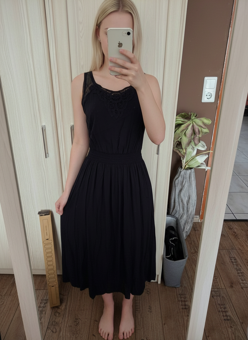 AI-enhanced dress photo for Vinted listing