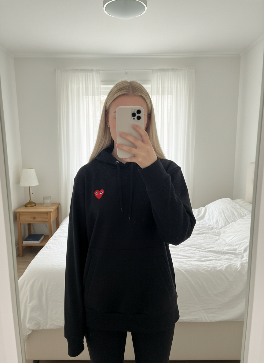 AI-enhanced hoodie photo for Vinted listing