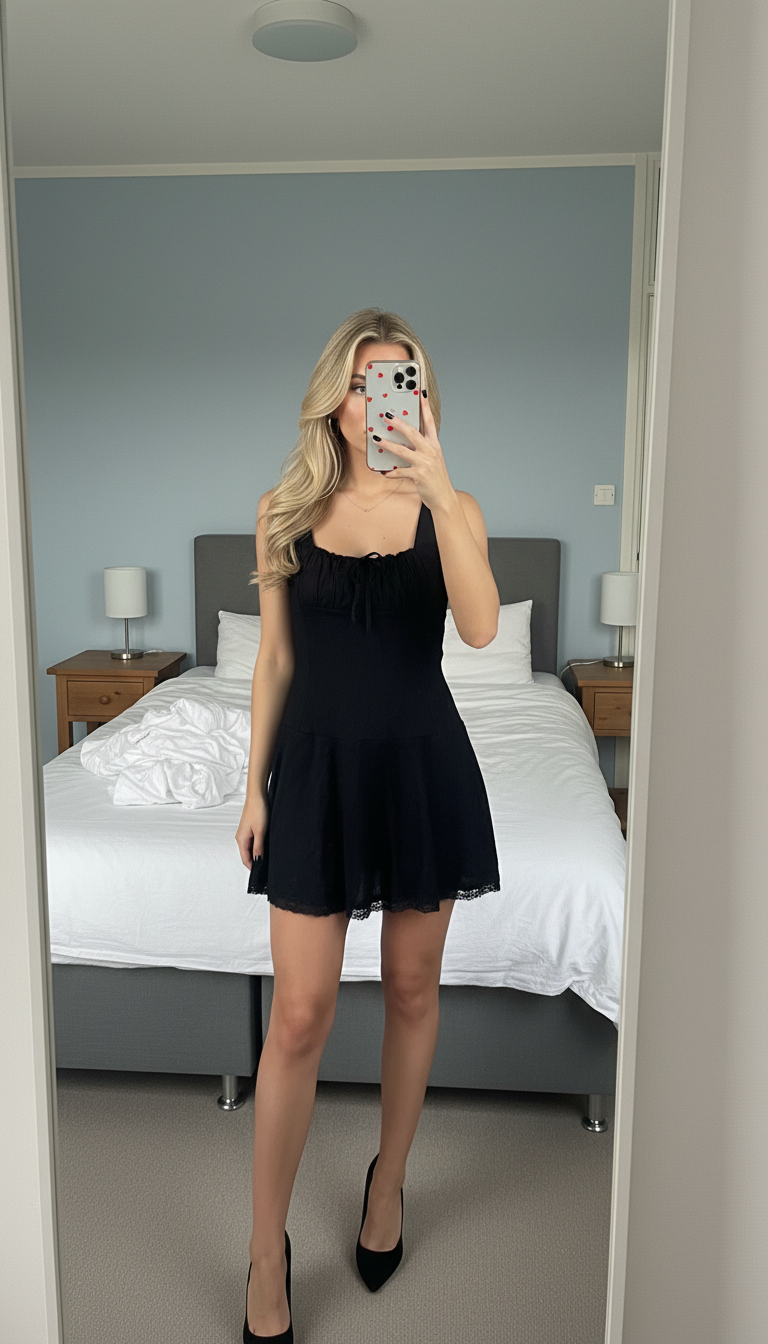 AI-enhanced dress photo for Vinted listing