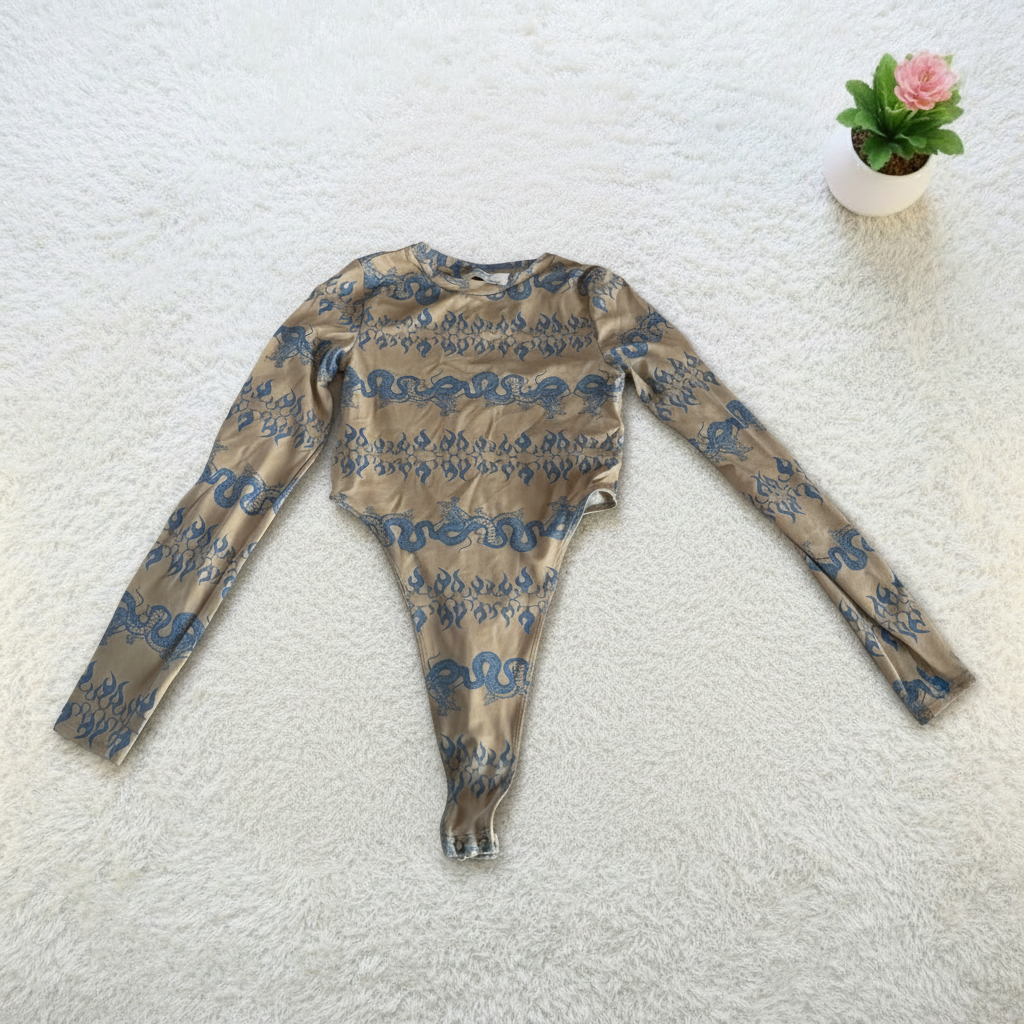 AI-enhanced long sleeve bodysuit photo for Vinted listing